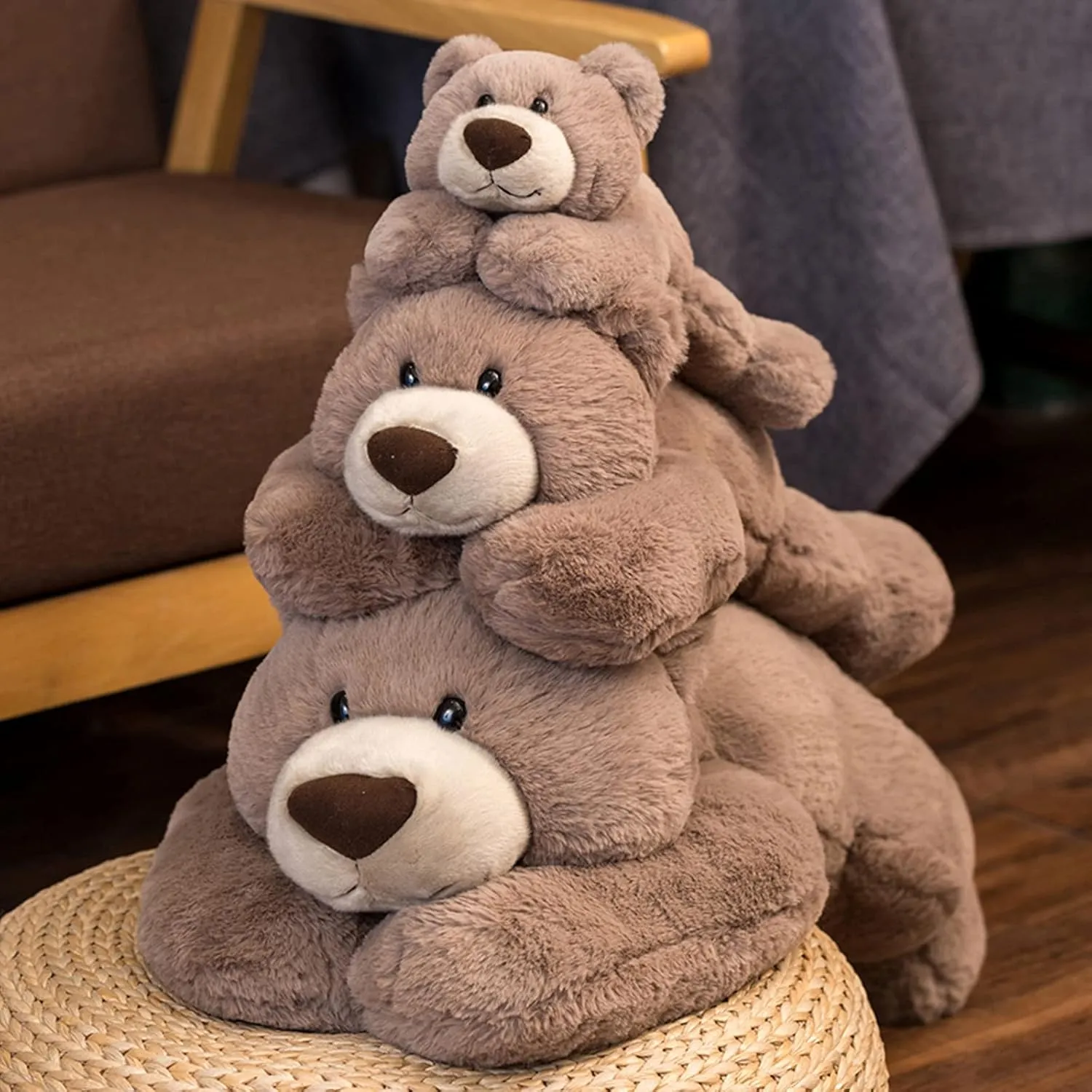 29.5" 6.2lbs Weighted Bear Stuffed Animal Toy Cute Brown Bear Plush Pillow Weighted Plush Animals Toy Weighted conflict incompletely victimize specialist Stuffed Animals, 