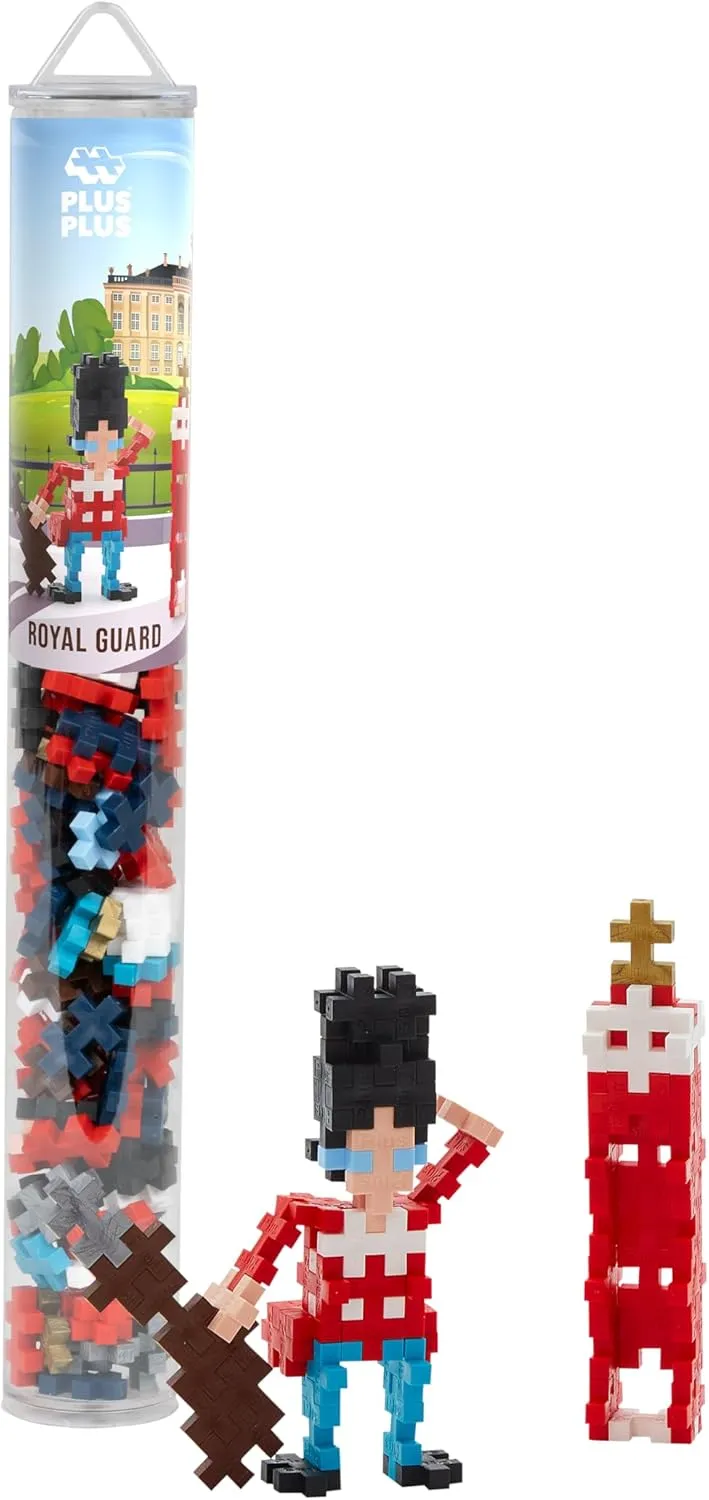 3 Years - PP4314 PLUS PLUS - Tube of 100 loose Pieces Royal Guard - Construction Set for Children from 