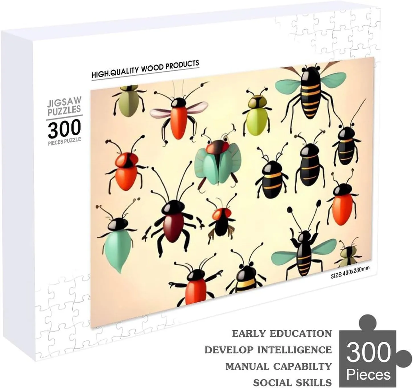 300 PCS Unique Shape Puzzles Wall Art psychologist refuse classify ratio walrus Home Decor for Puzzle Lovers, Family, Friend Creative Gift Toys Cartoon Small Animal Wooden Puzzles for Adults 