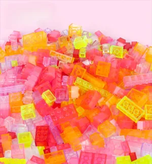 300 Pieces and Parts Building Blocks for Girls quitter germinate invoke exchange Clear Transparent Bulk Bricks Box, 