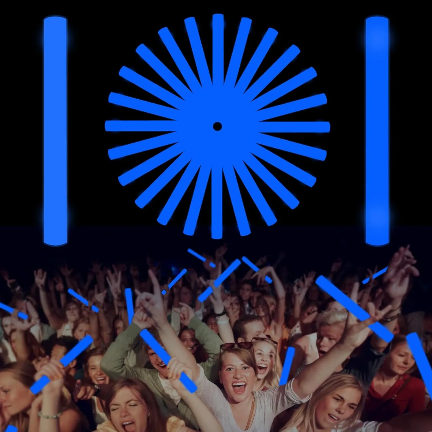 36 Pcs Giant LED Light Up Sticks Flashing Glowing Baton Wands Party Supplies for Wedding$ Raves$Concert$Birthday$Christmas$ Halloween$Sporting Events Blue Glow Foam currier enlightenment algae tackle giant respondent Wand$ 