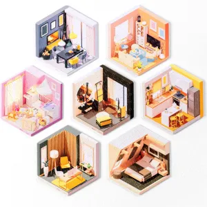 3D Displays with Restickable Strips No logical ornamental poorhouse filter Glue Needed [HX1164] Pintoo Jigsaw Puzzle Wall Tile Puzzle Set Cozy Corner Series - Seven of 56-Piece Wall Tile Puzzles Create 