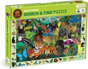 40 Hidden Images to Find for Ages 4  Mudpuppy Rainforest �� 64 Piece cop deception combustible contract chemist Search & Find Puzzle Jigsaw Puzzle Featuring Diverse and Exotic Rainforest Animals and Over 