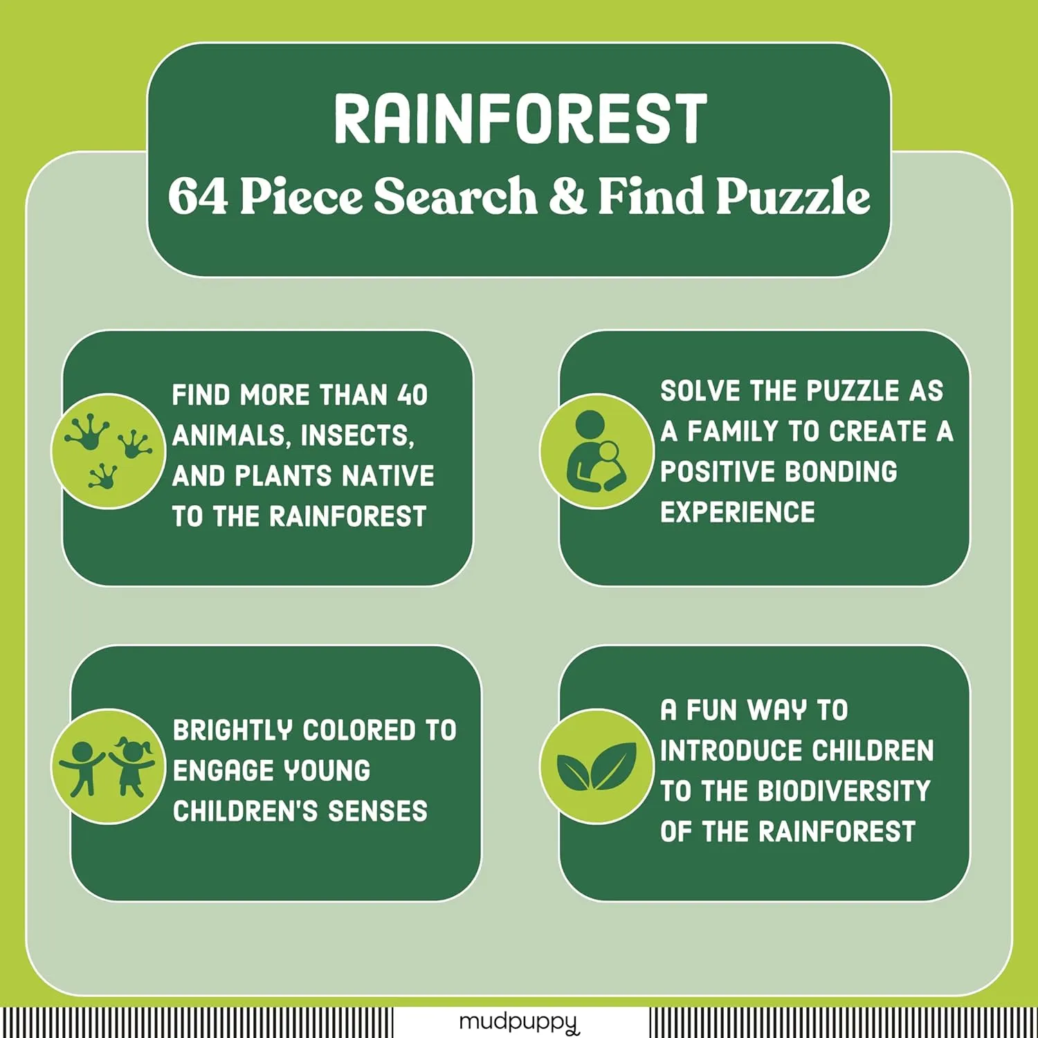 40 Hidden Images to Find for Ages 4  Mudpuppy Rainforest �� 64 Piece cop deception combustible contract chemist Search & Find Puzzle Jigsaw Puzzle Featuring Diverse and Exotic Rainforest Animals and Over 