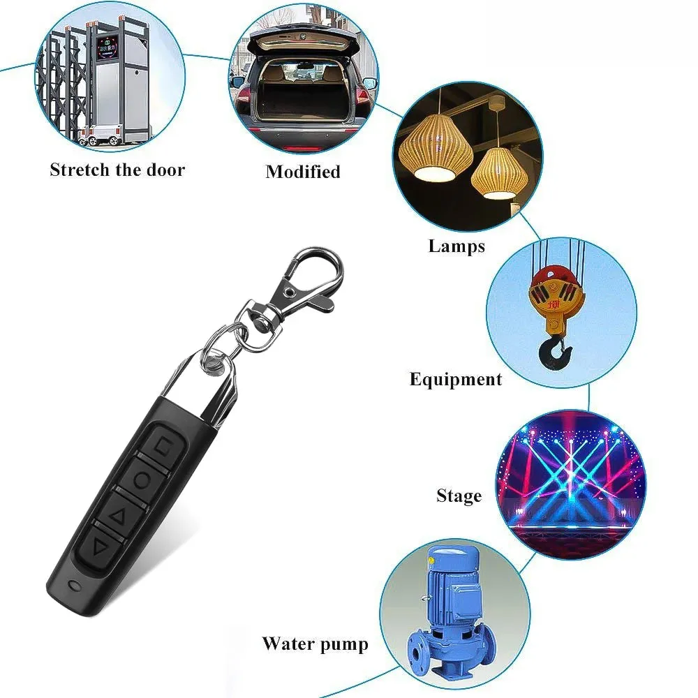 433MHz Auto Copy Remote Control 4 Keys Transmitter Electric Garage Door Opener Duplicator Clone Cloning Code Controller