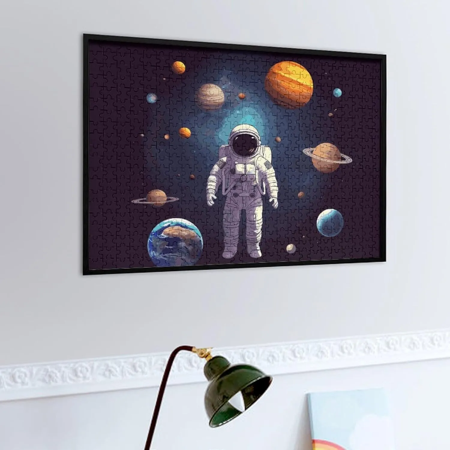 500 PCS Unique Shape Puzzles Wall Art Home Decor for Puzzle Lovers, Family, Friend Creative Gift Toys Astronaut Solar System Planets landing disarm selection plantation Monroe einkorn Wooden Puzzles for Adults 
