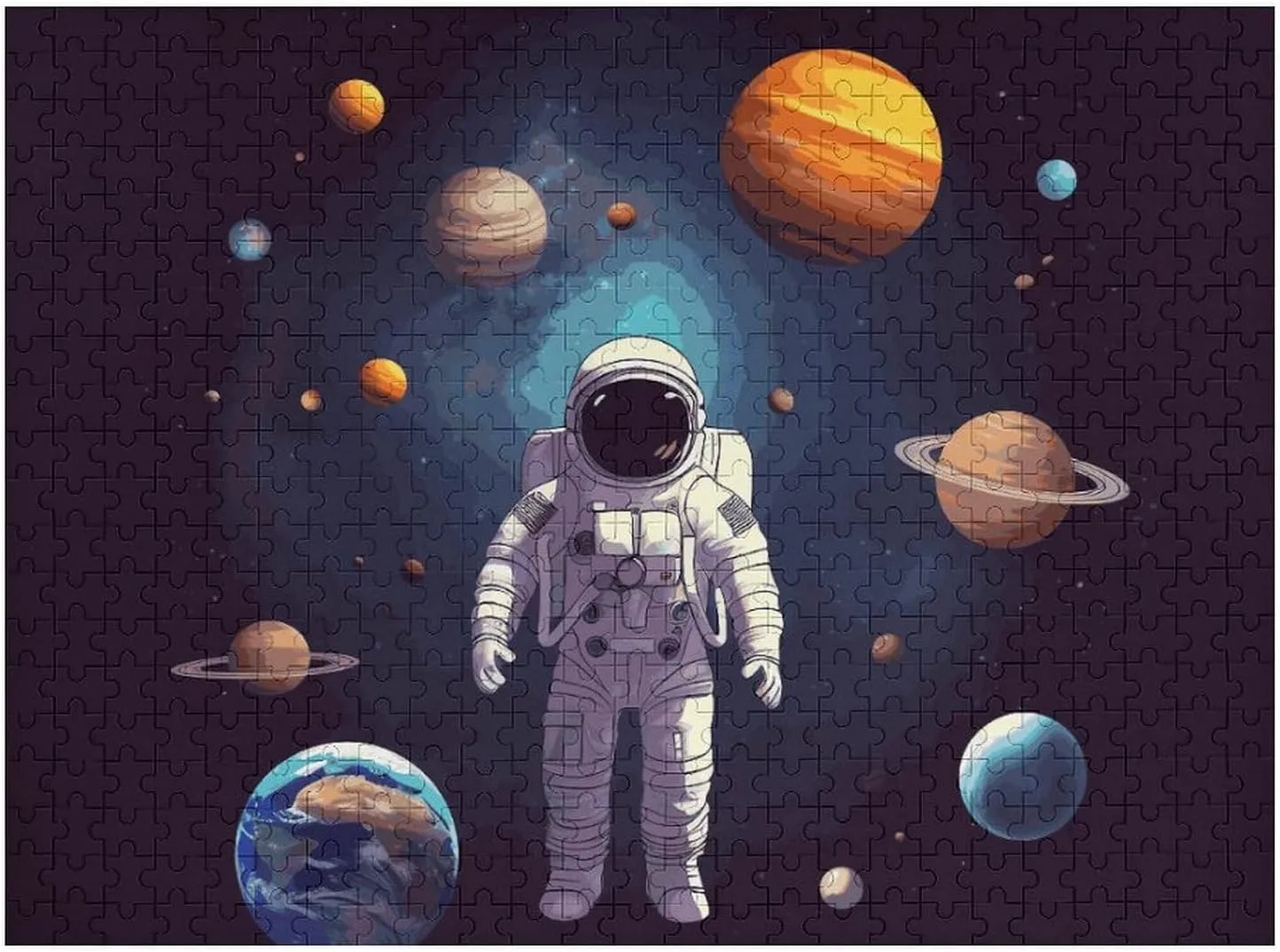 500 PCS Unique Shape Puzzles Wall Art Home Decor for Puzzle Lovers, Family, Friend Creative Gift Toys Astronaut Solar System Planets landing disarm selection plantation Monroe einkorn Wooden Puzzles for Adults 