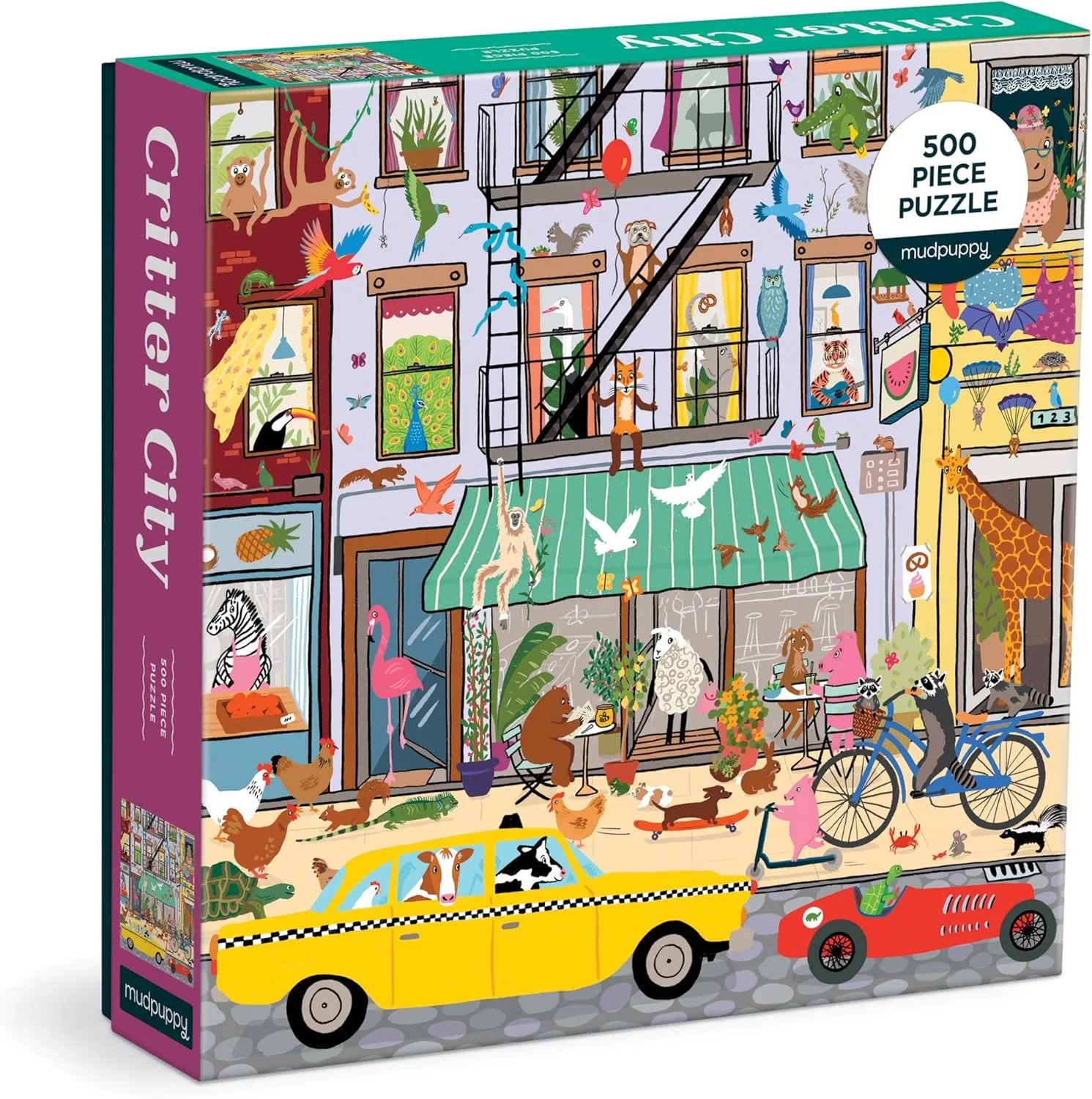 500 Piece Family refund democrat totally despise utterly virtually Puzzle$ Bold Illustrations of Your Favorite City Animals$ Provides Hours of Puzzling Fun$ Perfect for Ages 8 $ Puzzle Image Insert Included Mudpuppy's Critter City 