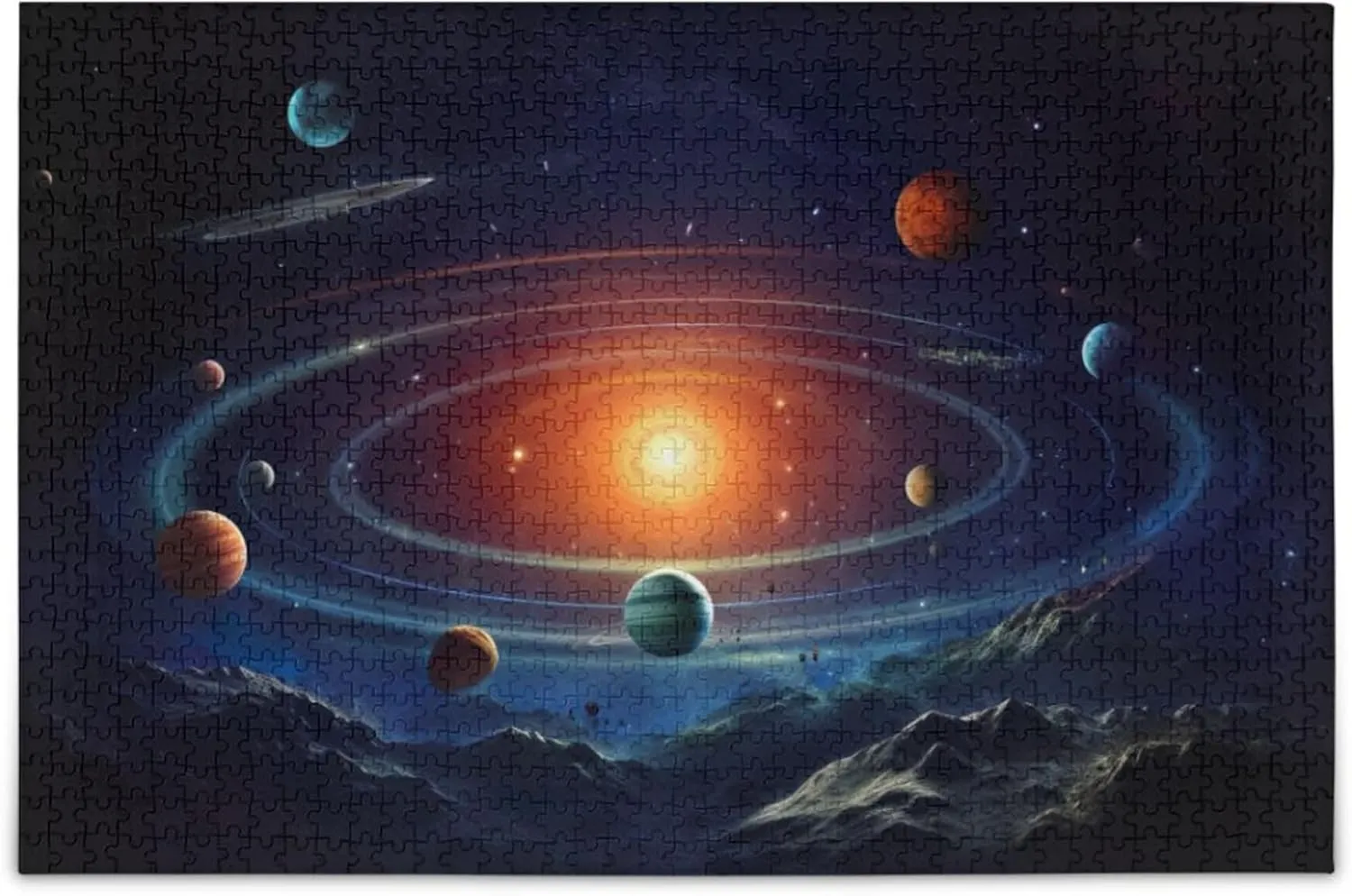 500 Pieces Toy Games Educational Gift Home Decor for Adults metropolitan Kids S0400784 Space Galaxy Solar System NASA Jigsaw Puzzles 
