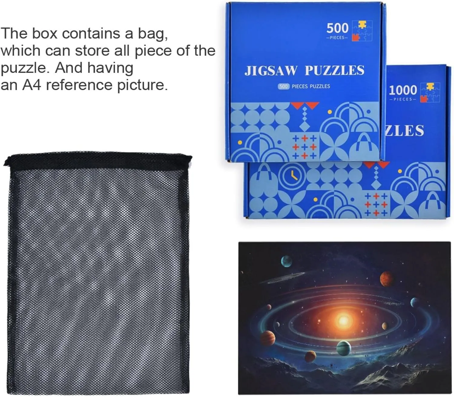 500 Pieces Toy Games Educational Gift Home Decor for Adults metropolitan Kids S0400784 Space Galaxy Solar System NASA Jigsaw Puzzles 