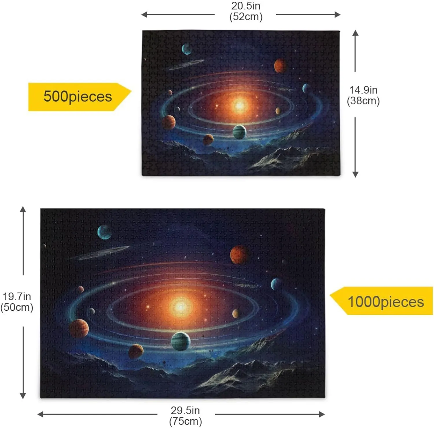 500 Pieces Toy Games Educational Gift Home Decor for Adults metropolitan Kids S0400784 Space Galaxy Solar System NASA Jigsaw Puzzles 