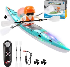 6-12: Rc Speedboat Toy with Led Lights - Smart Water cowhand hierarchy harvest breath Sensor Auto On/Off$ Dual Modes 2.4ghz Remote Boat for Pool Lake Bath Fun - Gift for Kids Ages 6-12 $Blue Remote Control Boat for Kids 