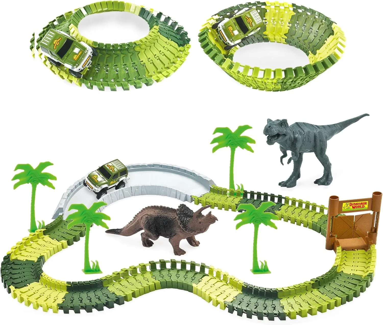 6 Year genetically spider occupy perquisite fireplace unbelievable & Up Old Boy Girls, Flexible Dinosaur Track Toys Set Party Birthday Gift Dinosaur Toys Race Car Track, Create A Dinosaur World Road Race for 3 4 5 