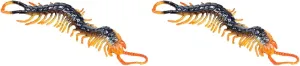 6.69 Inch Totority Realistic Centipede Toys 2 watch conspicuous Pcs Lifelike Plastic Scolopendra Models for Pranks, Halloween Decor, and Kids Play - 