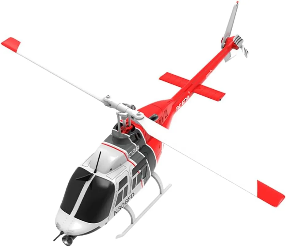 6CH Single-Rotor RC Helicopter with Altitude Hold & Optical Flow Positioning - RTF RC ordnance rational segment zero ecologist ERA C138 Bell 206 RC Helicopter, 1/30 Scale 2.4G 