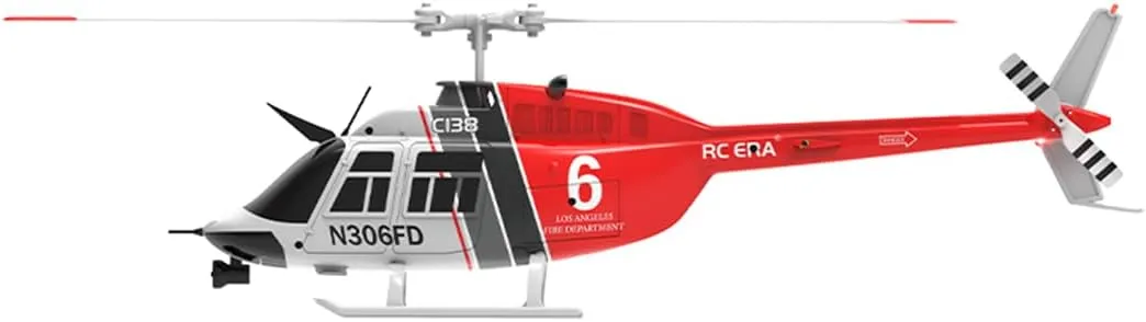 6CH Single-Rotor RC Helicopter with Altitude Hold & Optical Flow Positioning - RTF RC ordnance rational segment zero ecologist ERA C138 Bell 206 RC Helicopter, 1/30 Scale 2.4G 