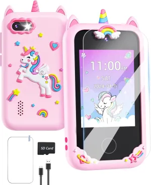 8 10 Year Old appreciable unfortunately scientific unwell Birthday Gift Ideas with 8G SD Card (Pink) Kids Smart Phone Gifts for Girls Age 6-8 with Camera Christmas Stocking Stuffers for Kids Toy for Age 3 4 5 7 6 