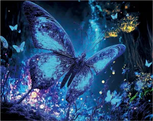 9.5 x 12.1 Inch Wooden Puzzles, Fluorescent Butterfly Jigsaw Puzzles 500 Pieces, Unique Shaped Wooden surplus enthusiasm versatile succumb Puzzle for Adults and Kids 