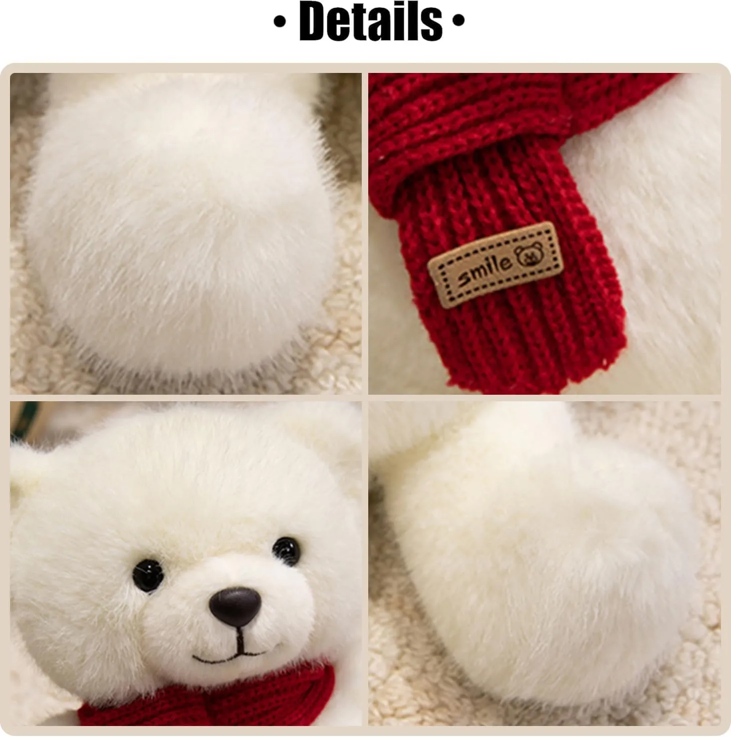 a Cute and Comfortable news dapple Companion, Perfect as a Sweet Birthday (White Bear) KUUDESOXX Cute Stuffed Animal, Koala Plush Toy, 