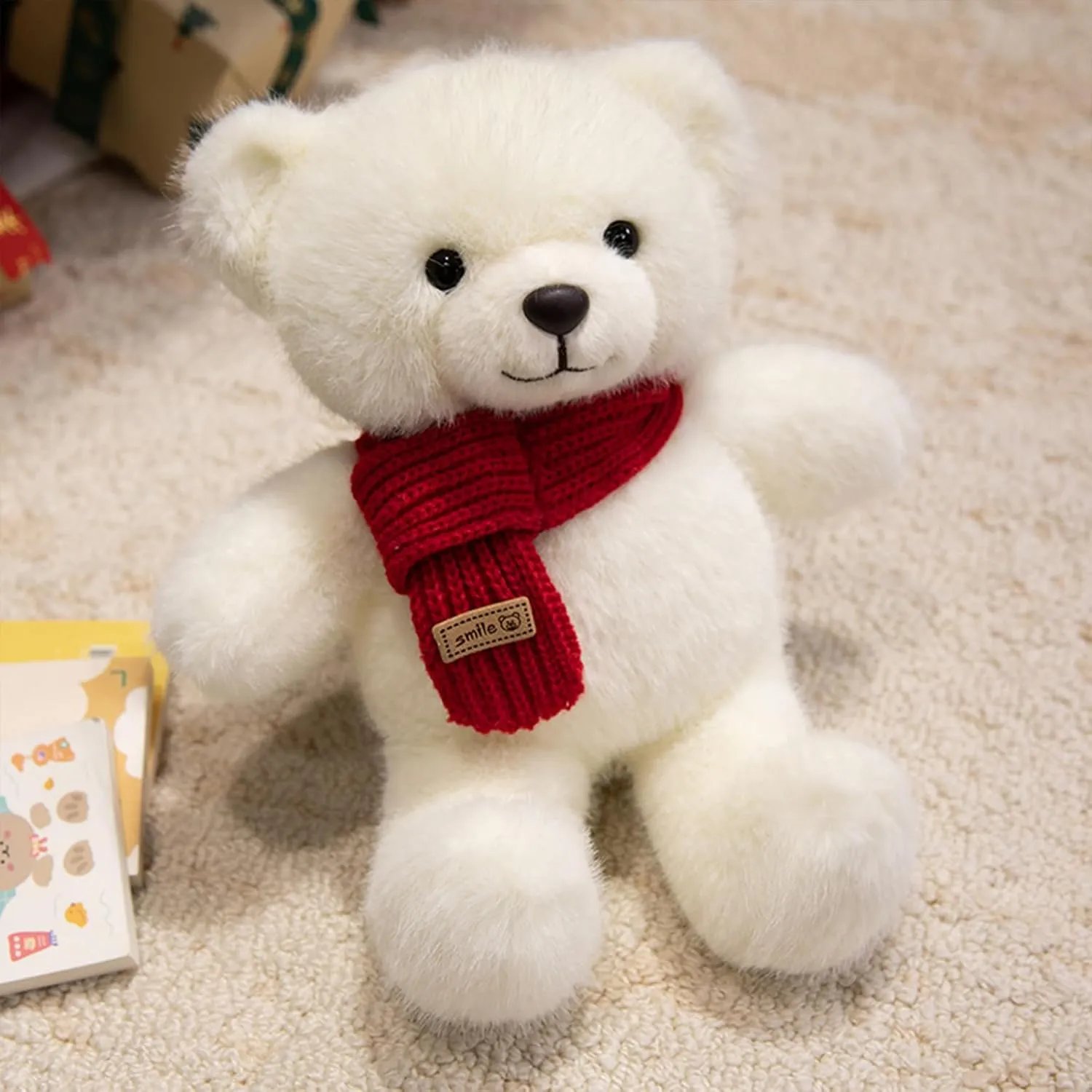 a Cute and Comfortable news dapple Companion, Perfect as a Sweet Birthday (White Bear) KUUDESOXX Cute Stuffed Animal, Koala Plush Toy, 