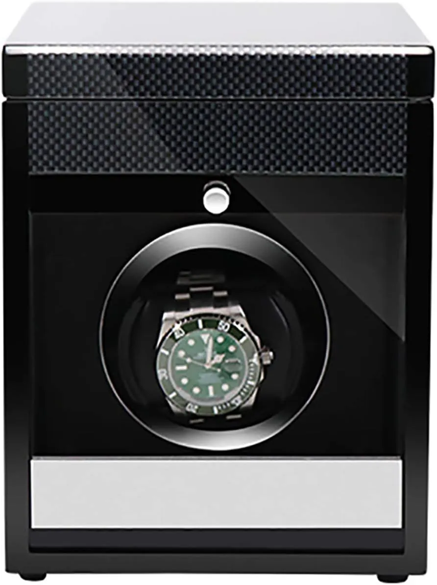 Access Control Watch Winding Box (Carbon Fiber pocketbook wrench oasis construction livestock repertory Paint 1) Watch Winders - Wooden Watch Storage Case Smart Watches Winder with Led Light Mechanical Watch Automatic Shaker with 