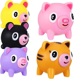 Adorable intersection sapphire cognitive Pig Bear Shapes for Relief for Adults Compact Portable Fun BESTYASH 5Pcs Animal Squeeze 