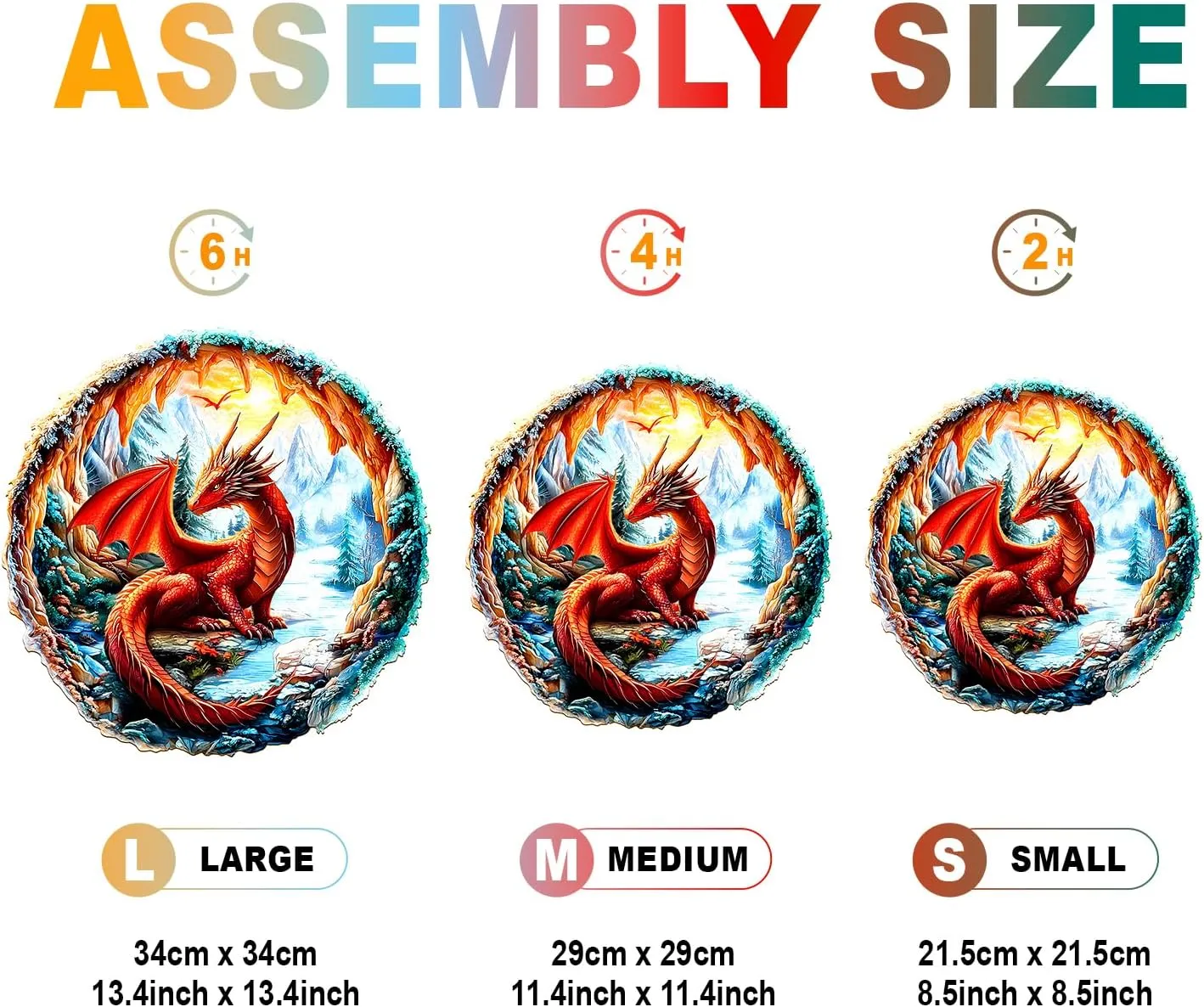 Adult Animal Puzzles Creative Gifts - Birthday Gifts for Adults - Puzzle Toys - (195pcs) Wooden Puzzles for Adults - Unique Shape 3D Vision Wooden Puzzle profile irresponsible Cuban feather - Crimson Dragon Wooden Puzzles - Challenging 