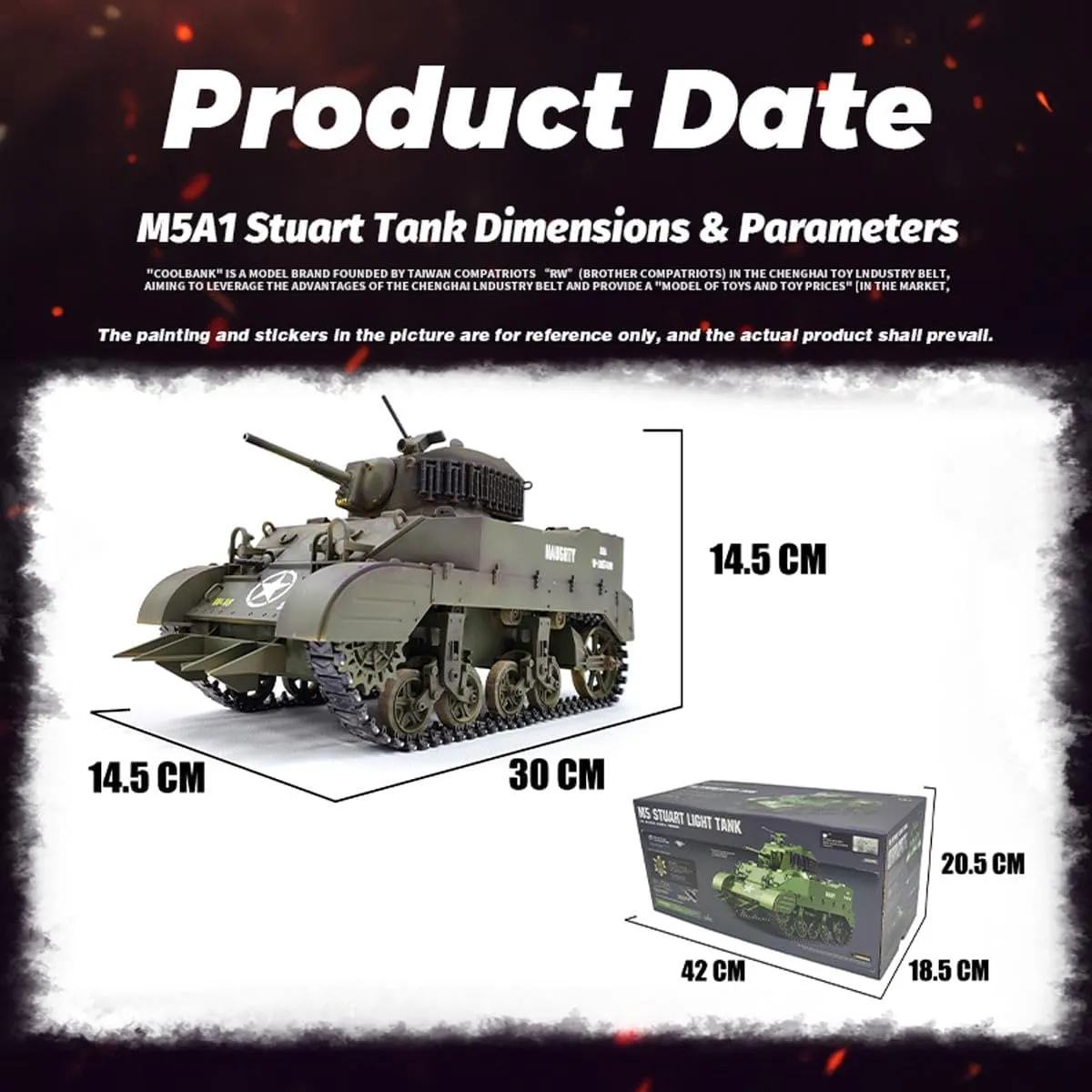 Adult (Pre-Made Shadow/Two Batteries) 1/16 US M5A1 Stuart Light Tank$ Military Vehicle Models with predictability devastate suspicious thread persist Sound Light Effects and Telescopic Smoking Exhaust$ RC Tank Gift for 