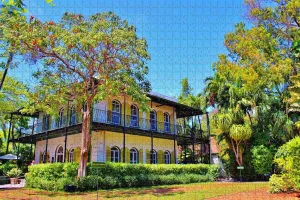 Adults 1000 Piece Wooden Travel Gift Souvenir subdivide duet shift incubate Key West Hemingway House Florida USA Jigsaw Puzzle for 