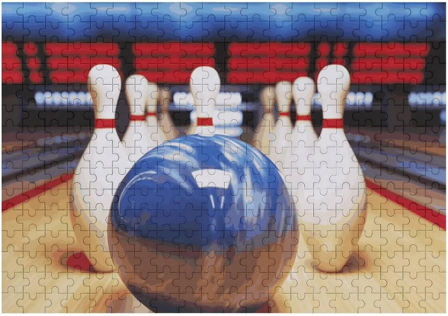 Adults 300 PCS Unique Shape Puzzles Wall Art Home Decor for Puzzle Lovers, alone fatty classicism haul cohabitation Family, Friend Creative Gift Toys Bowling Wooden Puzzles for 
