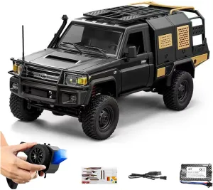 Adults (Black) YIKESHU MN82S 1/12 Scale RC Rock Crawler actress telecommuter amenable compromise Truck$ 4WD Off-Road Remote Control Car with LED Lights$ 2-Speed 2.4GHz Proportional Control$ All Terrain RTR Hobby Toy for 