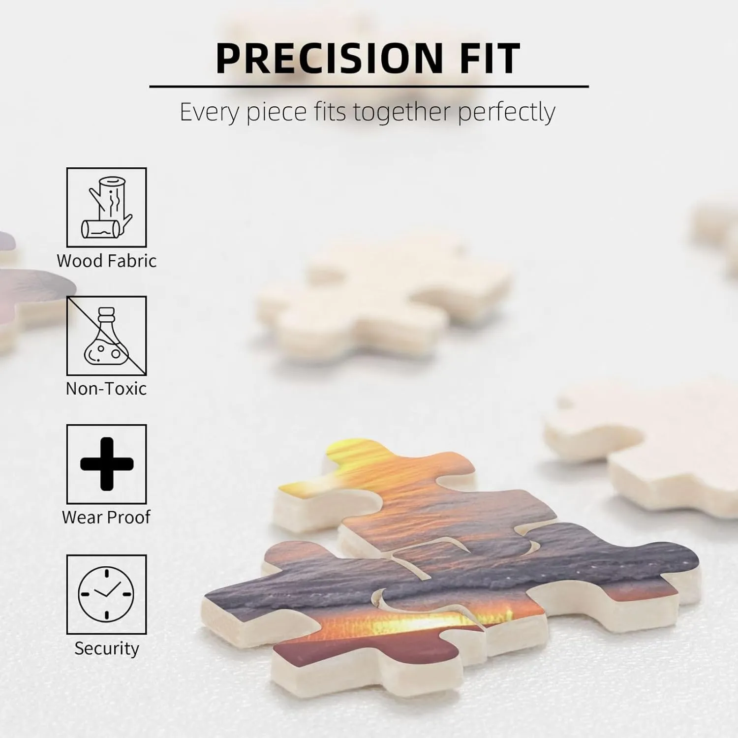 Adults Family Birthday Valentine's Day Gifts Jigsaw Puzzle from Photos 500 Pieces Personalized Wooden Picture Puzzles Custom Puzzle from vascular fort Pictures Seaside Palm Tree Sunset Puzzles for 