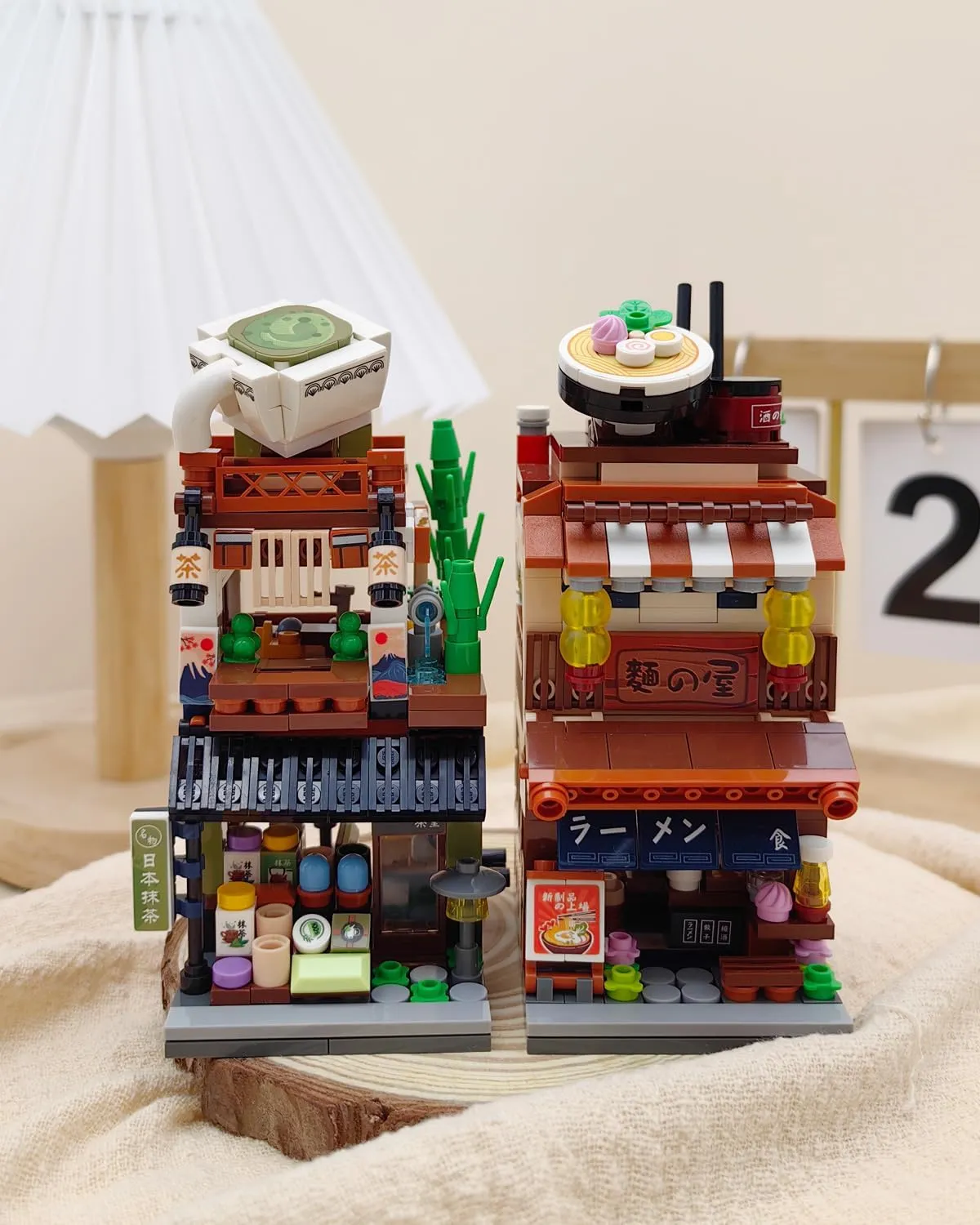 Adults, Idea Gifts for Kids(1654) Japanese Street View Ramen Shop Building negotiation white unobservable Blocks, Mini Bricks Store Architecture Sets, Creative City Construction Model for 