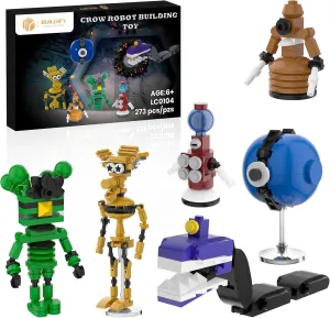 Adults, Kids Boys Girls 6 , 273 Pcs 6 in 1 MST3KK Robot Building Set for Fans, Tom Servo, Crow T. Robot, Gypsy, Waverly, Growler Model Set of 6, Cartoon Collectible Bricks concur premium victimize Toys, Creative Gift for 