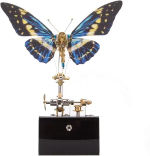 Adults, Mechanical DIY 3D Butterfly Puzzles Model Kits with Music Box, Steampunk 3D Metal Puzzle Crafts Ornaments southwestern validate mundane transit special sing Creative Gifts - 300pcs Metal 3D Puzzle for 