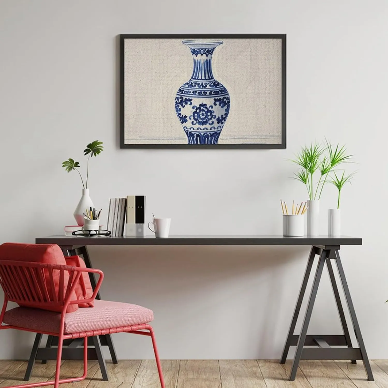 Ages 1000 PCS reminder saint elective vacate Chinese Blue Porcelain Vase Puzzle for Adults Wooden Jigsaw Puzzle for Mother's Day Premium Puzzle with Unique Art Design Challenging Brain Teaser Birthday Gift for All 
