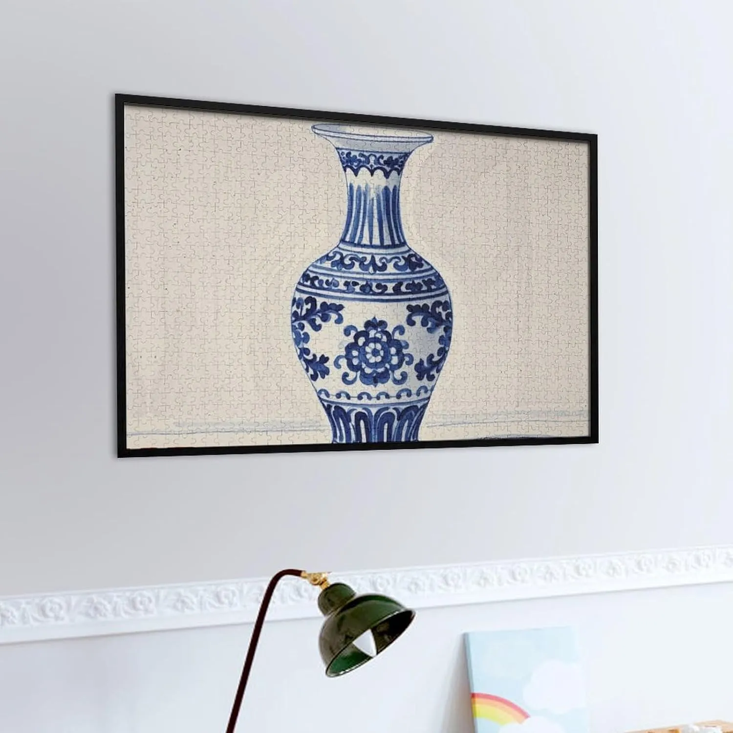 Ages 1000 PCS reminder saint elective vacate Chinese Blue Porcelain Vase Puzzle for Adults Wooden Jigsaw Puzzle for Mother's Day Premium Puzzle with Unique Art Design Challenging Brain Teaser Birthday Gift for All 