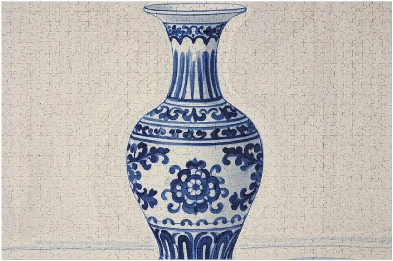 Ages 1000 PCS reminder saint elective vacate Chinese Blue Porcelain Vase Puzzle for Adults Wooden Jigsaw Puzzle for Mother's Day Premium Puzzle with Unique Art Design Challenging Brain Teaser Birthday Gift for All 
