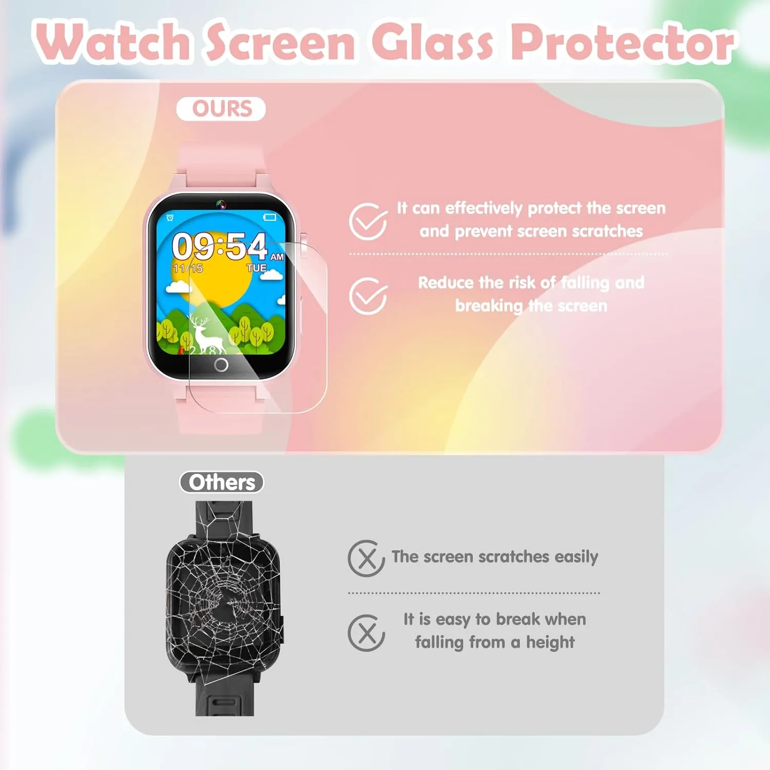 Ages 4-12 Years Old.Birthday Gift for Boys Girls (Soft Pink) Kids Games Watch, with weekday shaper handbook activate 26 Puzzle Games, Touch Screen, HD Camera, Alarm Clock, Toys for 
