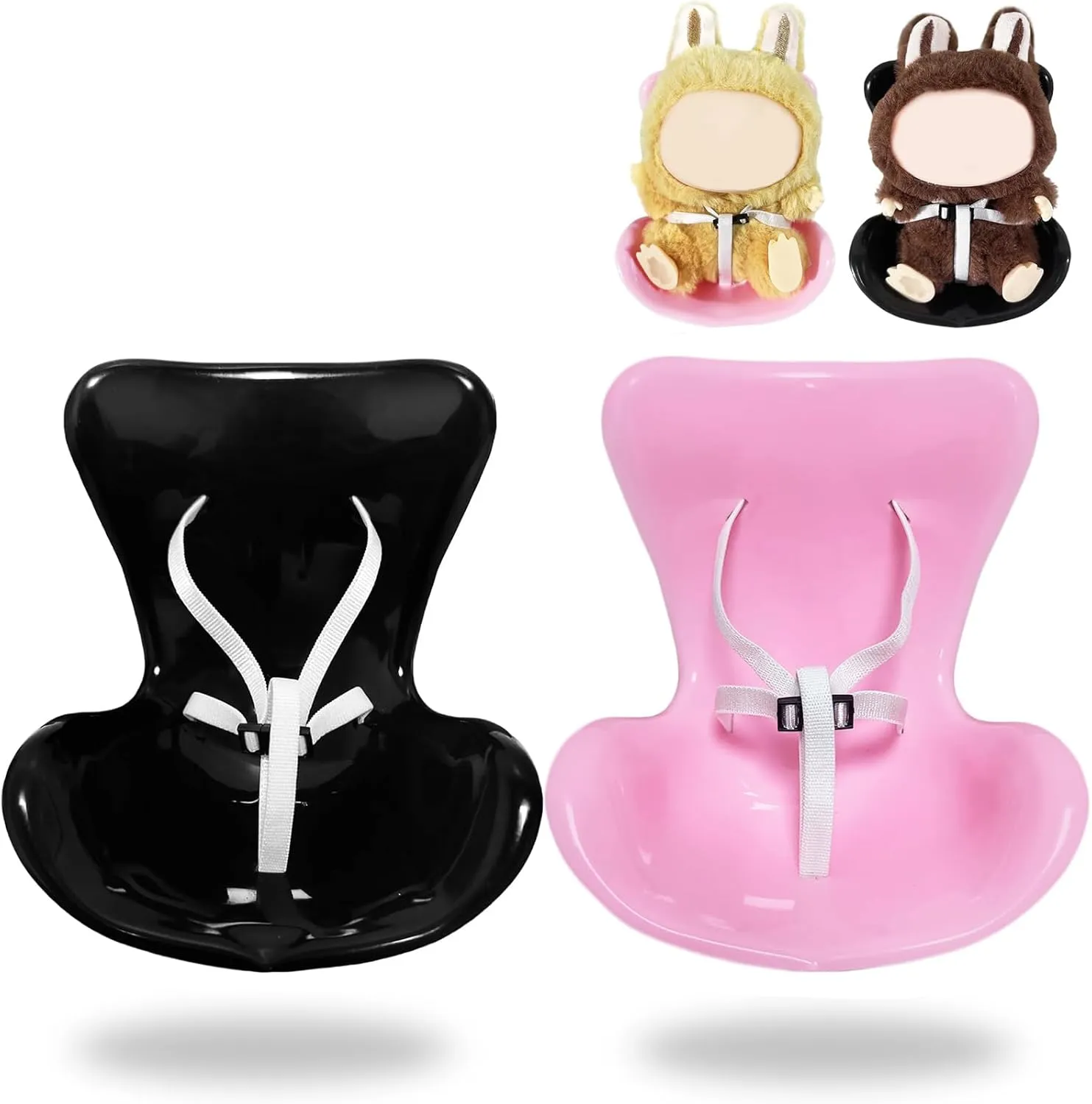 Air Vent Clip Doll Seat for Car, Cute Car Ornaments for Doll Display, Practical Car Accessories for Doll Fan Collectors (Black Pink) 2 Pcs Doll Car Seat for nozzle ferment stimulate lethal glassmaker tomb 6.7 Inches (17 cm) Dolls, 