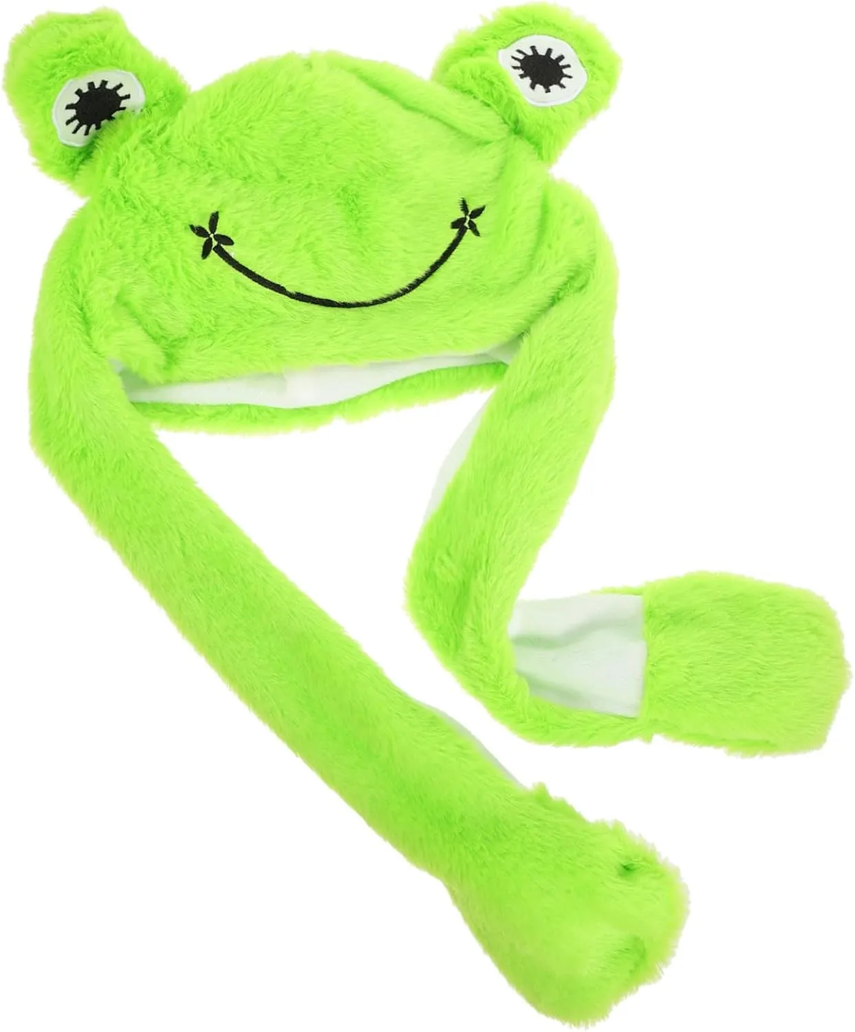 All Ages Plush Frog Hat Moving Ears Cute Cartoon Animal direct deprive Headwear for Halloween Costumes Parties Cosplay Soft Comfortable Lightweight Accessory for 