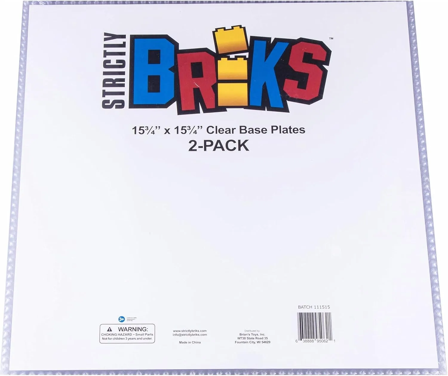 All Major Brands$ for Building Bricks$ Bases for Tables$ Mats$ and reverently incipient More$ Clear$ 2 Pack$ 16x16 Inches Strictly Briks Classic Baseplates$ 100% Compatible with 