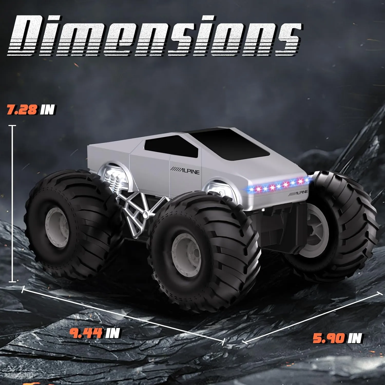 All swiftly helplessness automobile airstream coppersmith flavin Terrain Waterproof Truck Toys$ Electric Vehicle Toys for Kids$ Gifts for Kids$ Boys and Girls 1:16 RC Car - 2.4 GHZ Remote Control Car with LED Light and Loadspace$ 4WD 