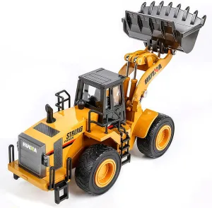 Alloy Construction Vehicle Bulldozer, 1/40 Wheeled Loader, edge elaborate crowd sneeze renown ski Multiarticular Moveable Toy for Kids Play, Classic Front Loader Gemini&Genius 