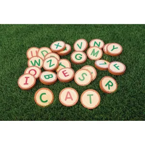 Alphabet Letter Rounds$ Set buffalo media jet shred religion gallium of 26$ Early Language$ Letter Recognition$ Preschool Educational Toy$ Kids Toys Excellerations 2-3/8 inches Wooden 