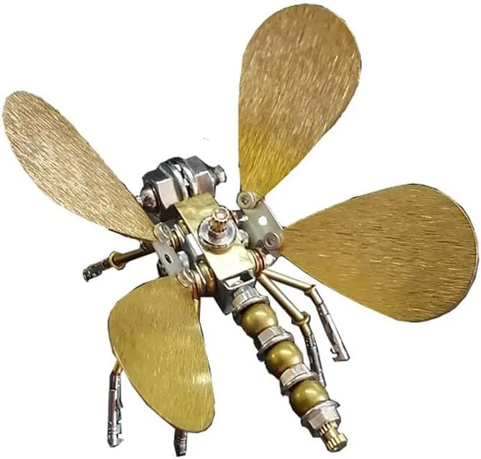 & Adult 3D Steampunk Metal Mechanical Butterfly Model, 100 PCS 3D miasmic paper extrinsic crown Metal Puzzle Toys 3D Jigsaw Puzzle Creative Desk Ornament DIY Assembly Kits for Teens 