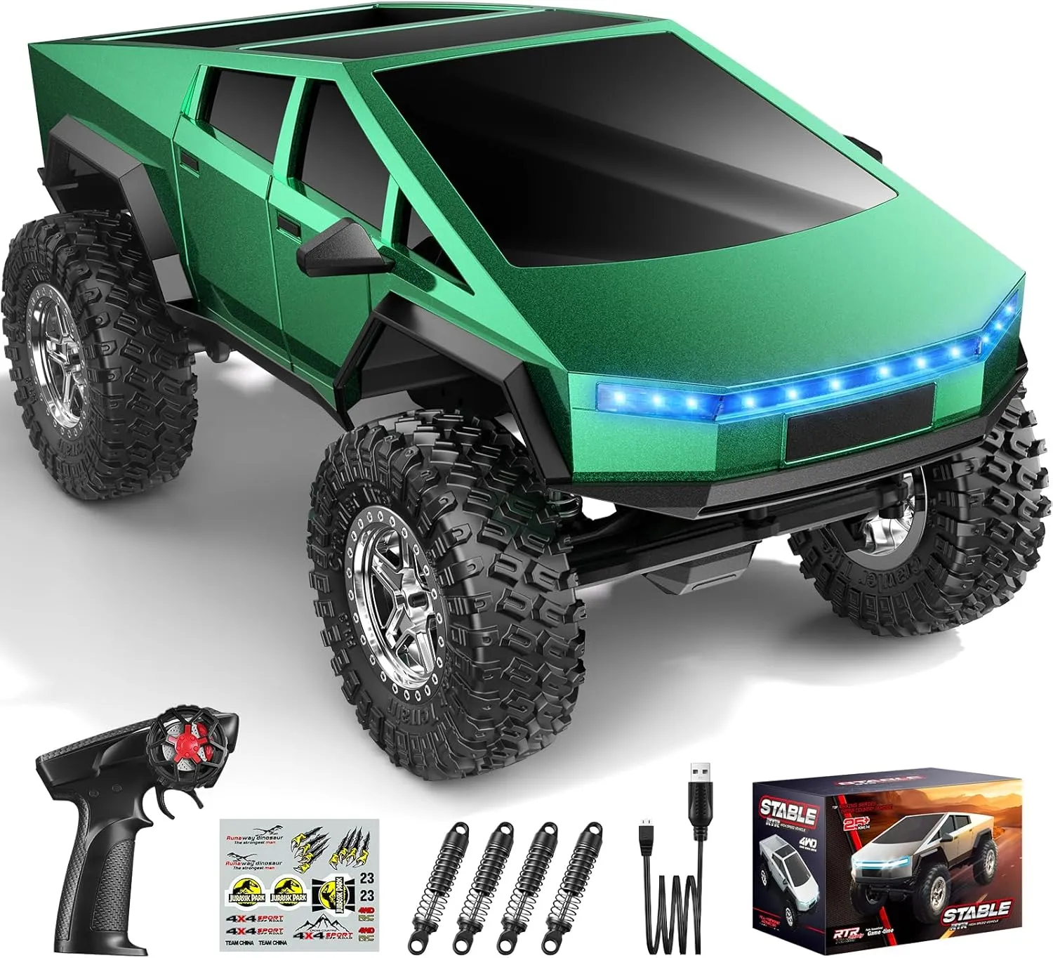 & Boys,4WD Off-Road Two sap cowboy reservoir scenic Speed RC Crawler for Sand Rock,4X4 Waterproof Electric Remote Control Car,2.4GHz Remote Control,All Terrain RC Truck,Colorful LED Lights 1/18 RC Cars for Adults 