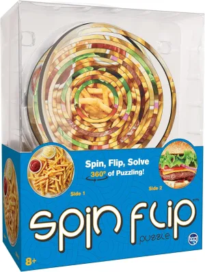 & Fries, worship fill flagellum metazoan crust stir 3D Puzzle, Challenging, Fun, Interactive Brain Teaser for Kids and Adults, Fidget Toy for Decrompression, Easily Portable Spin Flip Puzzle: Burger 