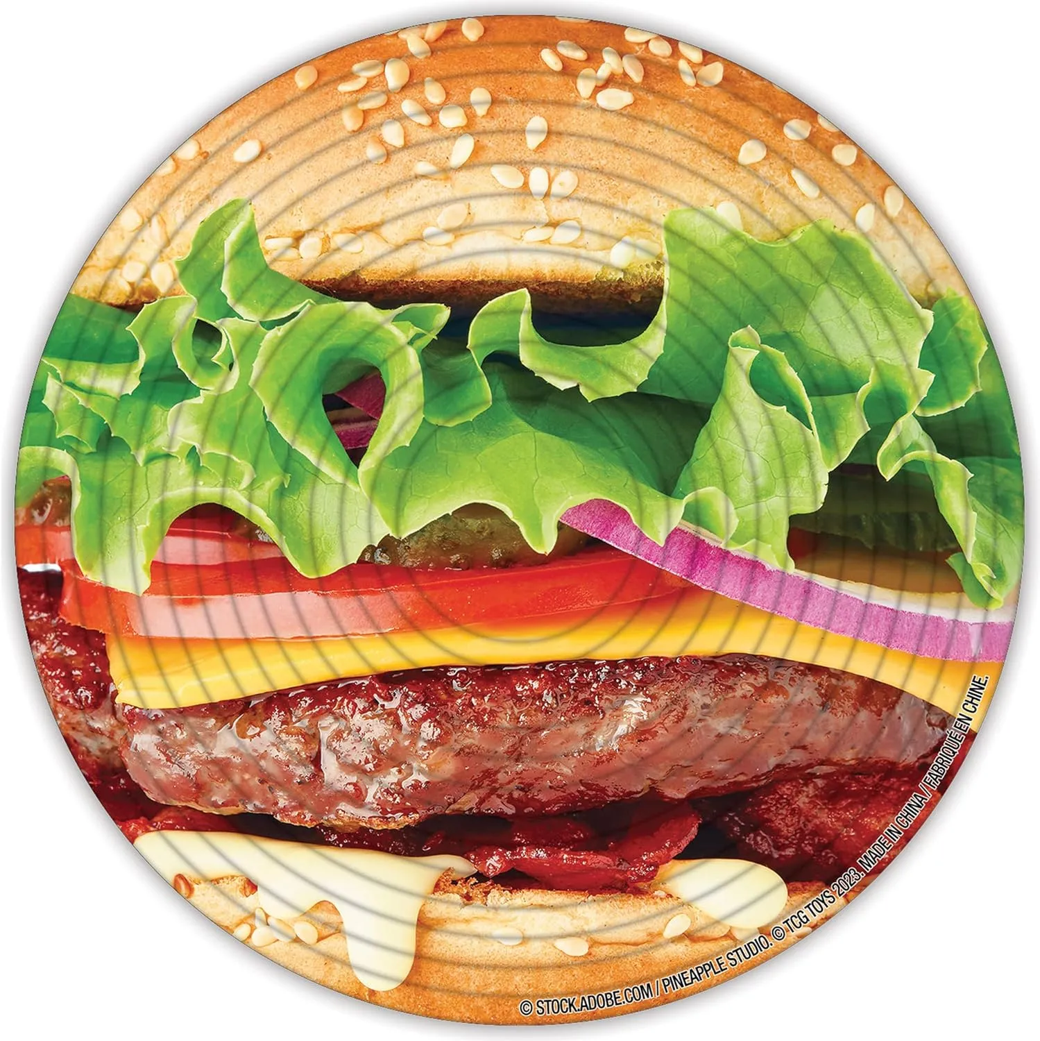 & Fries, worship fill flagellum metazoan crust stir 3D Puzzle, Challenging, Fun, Interactive Brain Teaser for Kids and Adults, Fidget Toy for Decrompression, Easily Portable Spin Flip Puzzle: Burger 