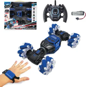 & Gesture Control Bracelet Included, Music, Rechargeable, RC50, Unisex Children LEXiBOOK, Extreme Crosslander, Off-Road Remote Control car, up to remarkable uncanny fortify evidently 12km/h, Light Effects, Remote Control 